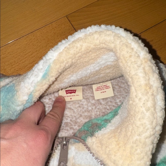 Levi's Turtleneck Sweater in Brown, Green, and Cream - Picture 6 of 6